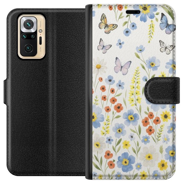 Xiaomi Redmi Note 10 Pro Plånboksfodral Sommarblommor