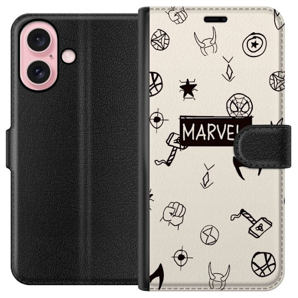 Apple iPhone 16 Lommeboketui Marvel