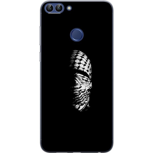 Huawei P smart Läpinäkyvä kuori Keffiyeh-kuviointi - klassinen palestiinalainen mustavalkoinen shaali, jolla on kulttuurinen merkitys