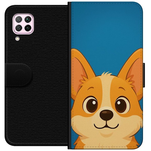 Huawei P40 lite Lompakkokotelo Hello Corgi