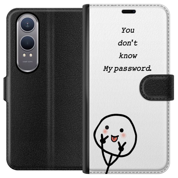 OnePlus Nord CE4 Lite Plånboksfodral You Don’t Know My Password – edgy textmotiv med attityd