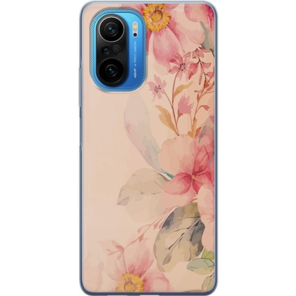 Xiaomi Poco F3 Gennemsigtig cover Farverige Blomster