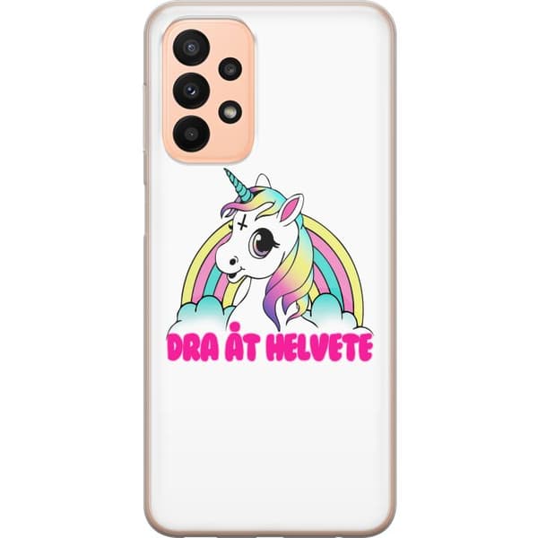 Kompatibelt Mobilskal till Samsung Galaxy A23 Unicorn - Dra Åt @!#