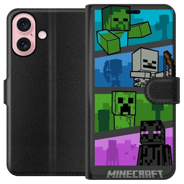 Apple iPhone 16 Tegnebogsetui Minecraft