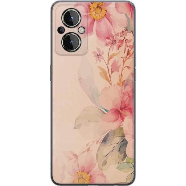 OnePlus Nord N20 5G Läpinäkyvä kuori Värikkäät Kukat