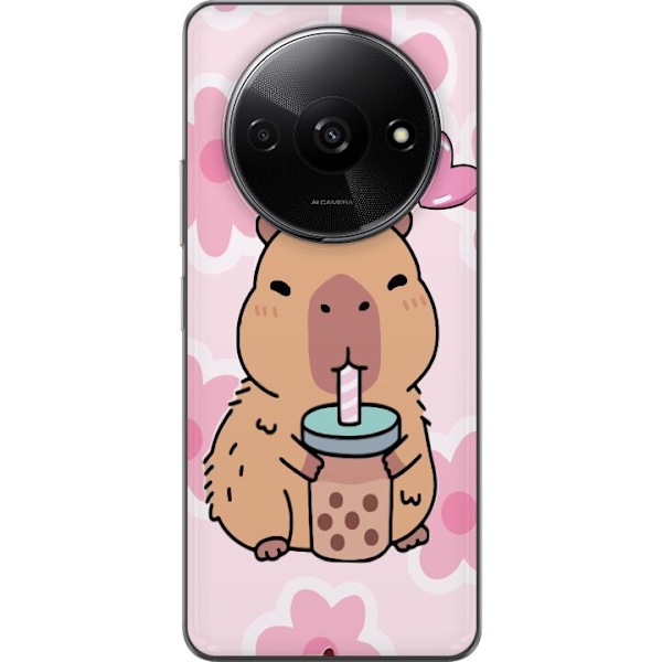 Xiaomi Redmi A3 Läpinäkyvä kuori Kawaii Capybara Sydän Anime-tyyli Söpö Suunnittelu Eläinaihe TikTok Suosittu Lahja Tyttö