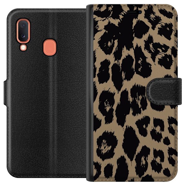 Samsung Galaxy A20e Plånboksfodral Leopard