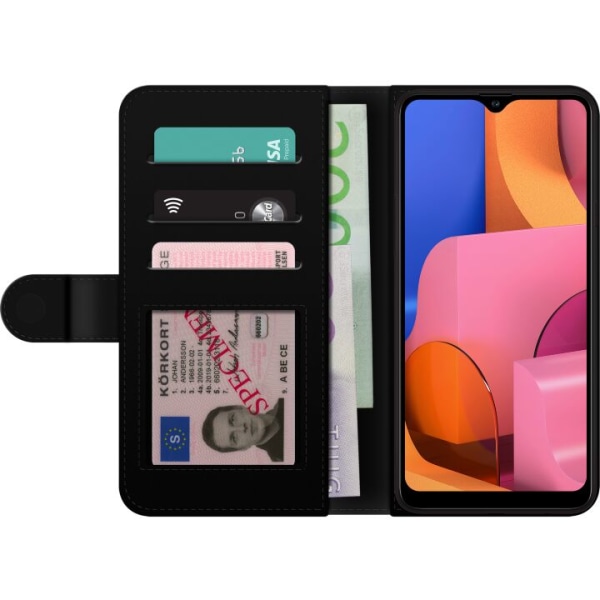 Samsung Galaxy A20s Plånboksfodral Katt med hjärtan