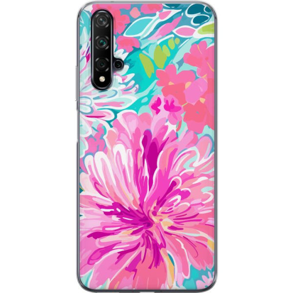 Huawei nova 5T Gennemsigtig cover Blomsterrebs