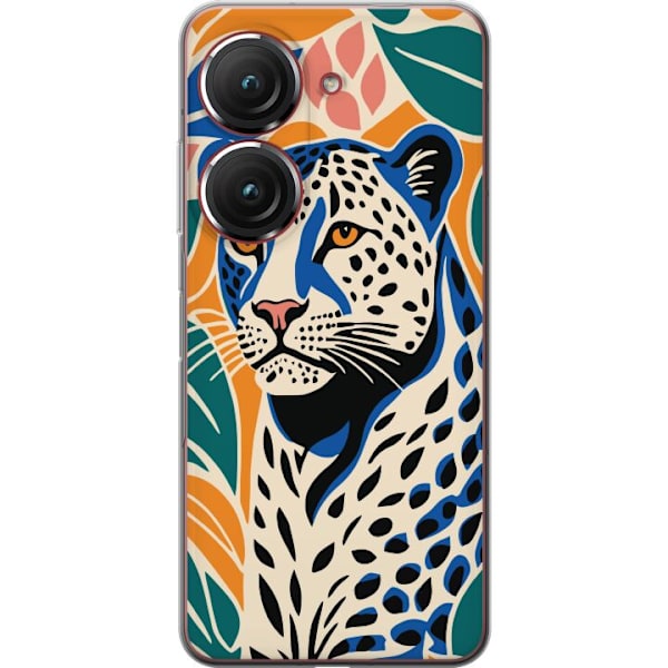 Asus Zenfone 9 Gennemsigtig cover Majestætiske Leopard