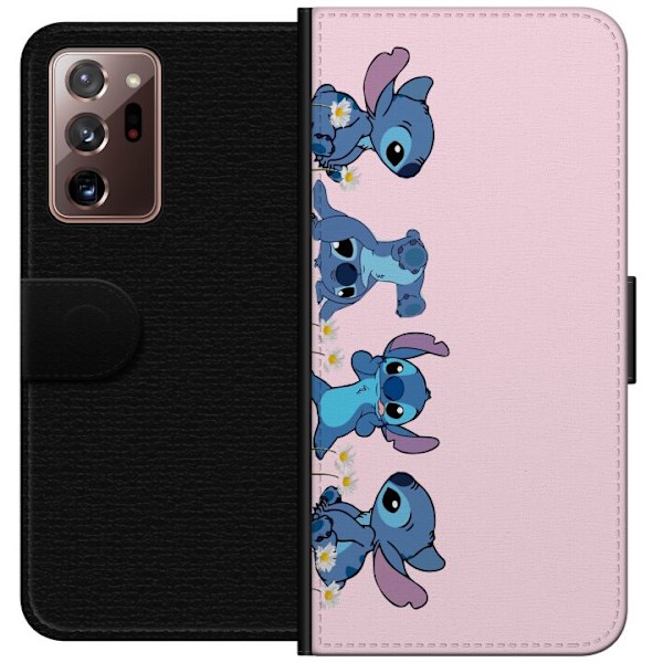 Samsung Galaxy Note20 Ultra Plånboksfodral Stitch Skratt & Bus – Perfekt för Mobilskal eller Poster