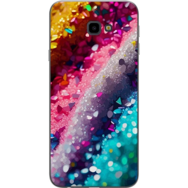 Samsung Galaxy J4+ Gennemsigtig cover Glitter