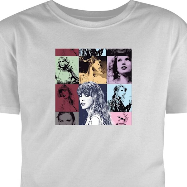 Barn-T-shirt | Bekväm T-shirt för Barn Taylor Swift grå 9-11 År