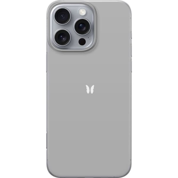 Kompatibel Mobilcover til Apple iPhone 16 Pro Max Grå Sommerfugl