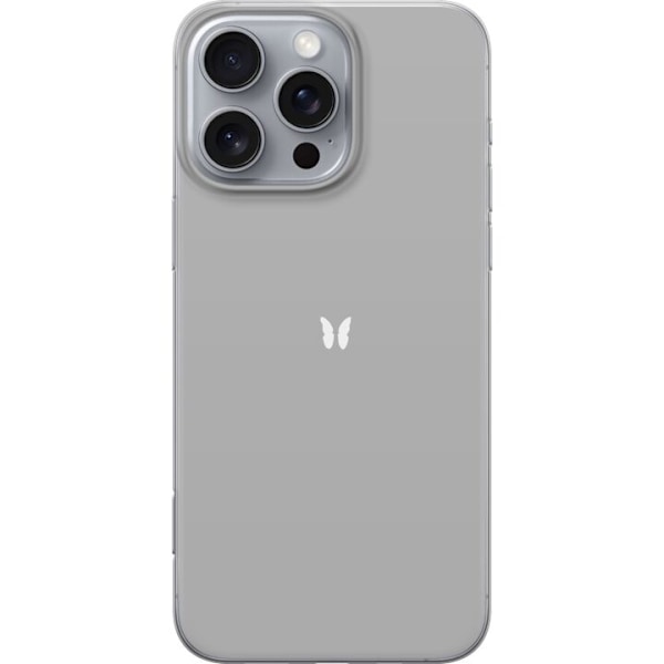 Kompatibelt Mobildeksel til Apple iPhone 16 Pro Max Grå Sommerfugl