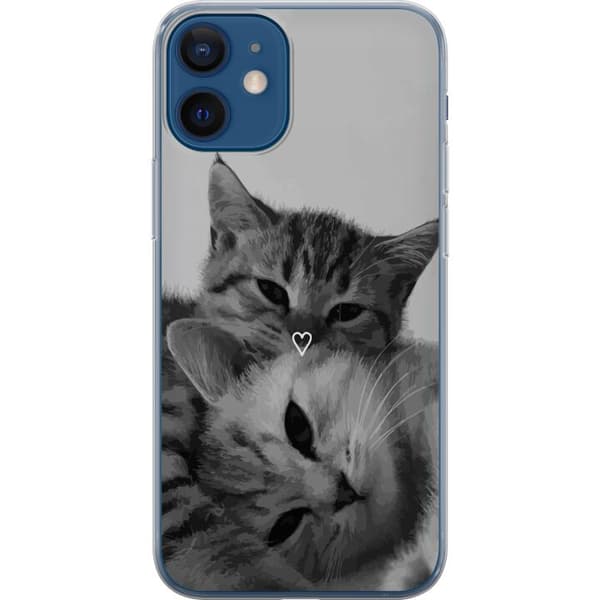 Kompatibel Mobilcover til Apple iPhone 12 mini Kat Hjerte