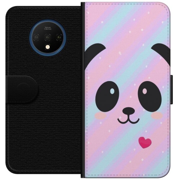 OnePlus 7T Lompakkokotelo Sateenkaari Panda