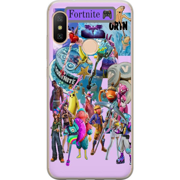 Xiaomi Redmi 6 Pro Gjennomsiktig deksel Fortnite