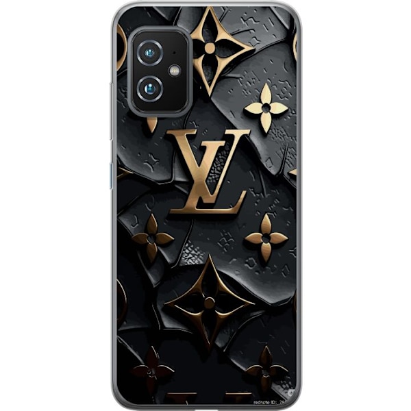 Asus Zenfone 8 Gennemsigtig cover Louis Vuitton Mørk Tilstand Design Sort Luksus Stil Mode Populær Grafisk Mønster Modeikon Luksusmærke