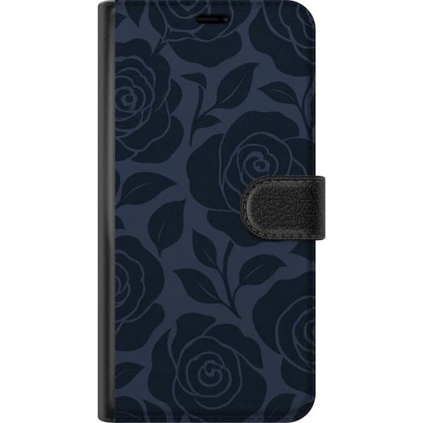Kompatibel Tegnebogsetui til Nothing Phone 4a Pro Blå midnatsroser blå