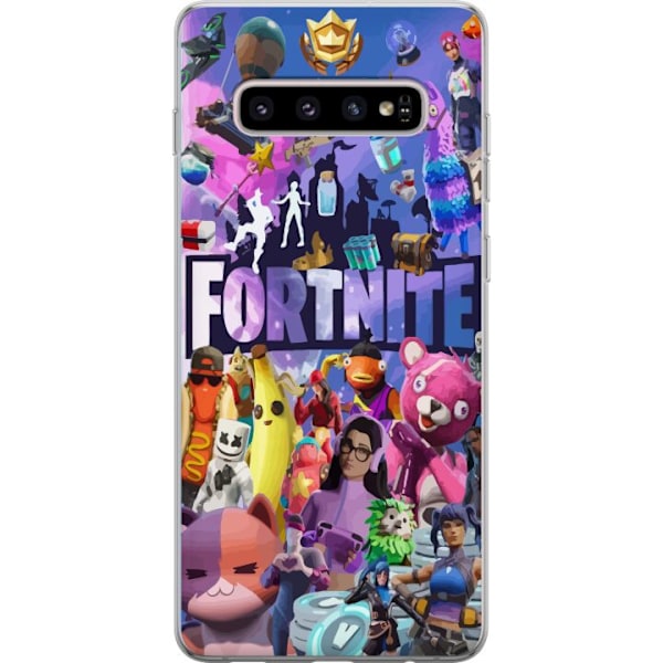 Samsung Galaxy S10+ Läpinäkyvä kuori Fortnite