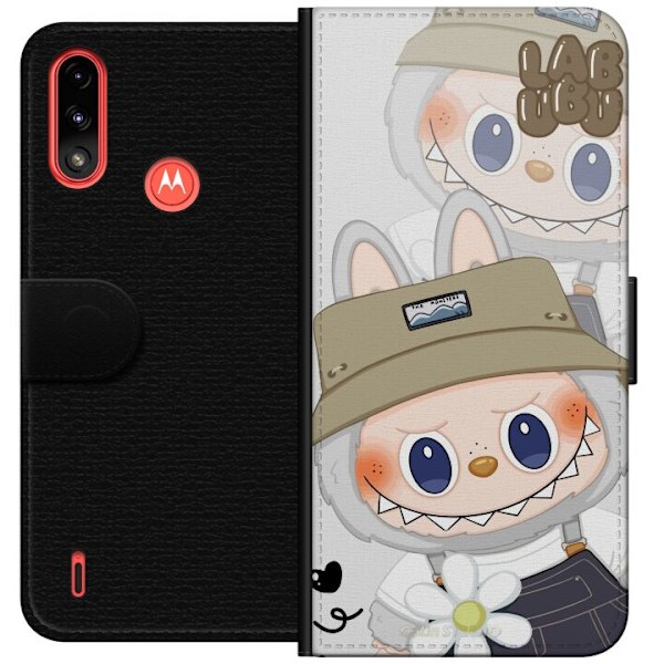 Motorola Moto E7 Power Lompakkokotelo Labubu Minimal Mood - Yk