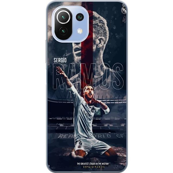Xiaomi 11 Lite 5G NE Läpinäkyvä kuori Ramos Jalkapallolegenda Motiivi Pelaaja Real Madrid Espanja Takaisin Ikoni Nimi Jalkapallotähti Urheilu