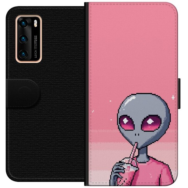 Huawei P40 Lompakkokotelo Alien Smoothie