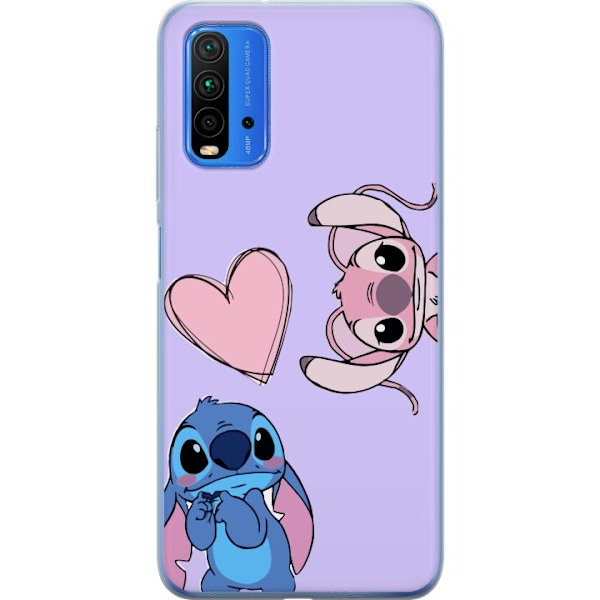 Xiaomi Redmi 9T Genomskinligt Skal Stitch Mode