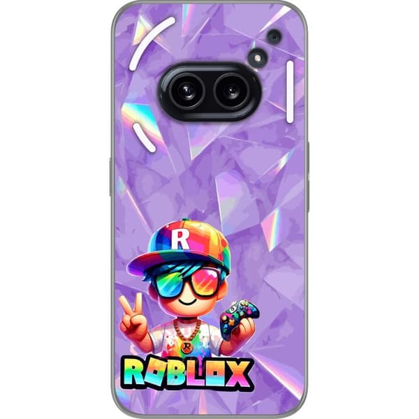 Kompatibel Mobilcover til Nothing Phone (2a) Plus Farverig gamerfigur med spilcontroller, solbriller og regnbuedetaljer lilla