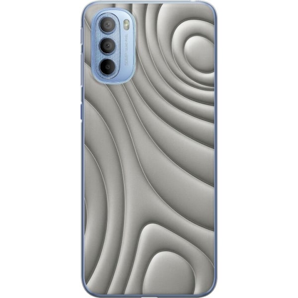 Motorola Moto G31 Läpinäkyvä kuori Hopea-aallot