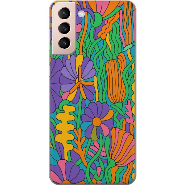 Samsung Galaxy S21 Läpinäkyvä kuori Värien räjähdys