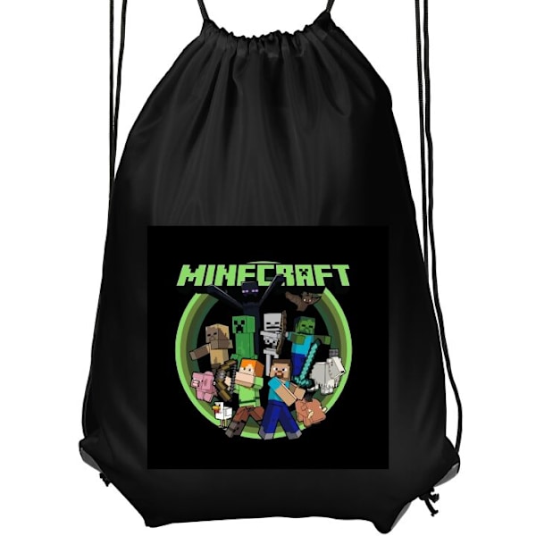 Gympapåse | Lätt Träningsväska för Vuxna Minecraft svart Vuxen