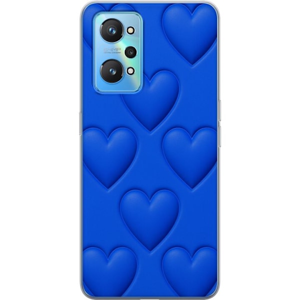 Realme GT Neo2 Gjennomsiktig deksel Blå Hjerter