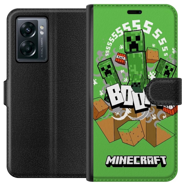 OnePlus Nord N300 Tegnebogsetui Minecraft Boom