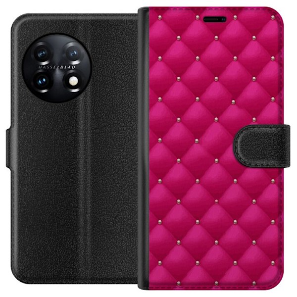 OnePlus 11 Lompakkokotelo Luksus Vaaleanpunainen