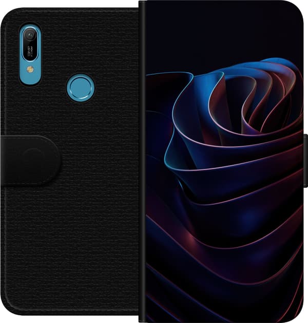 Kompatibel Tegnebogsetui til Huawei Y6 (2019) Neonflow sort
