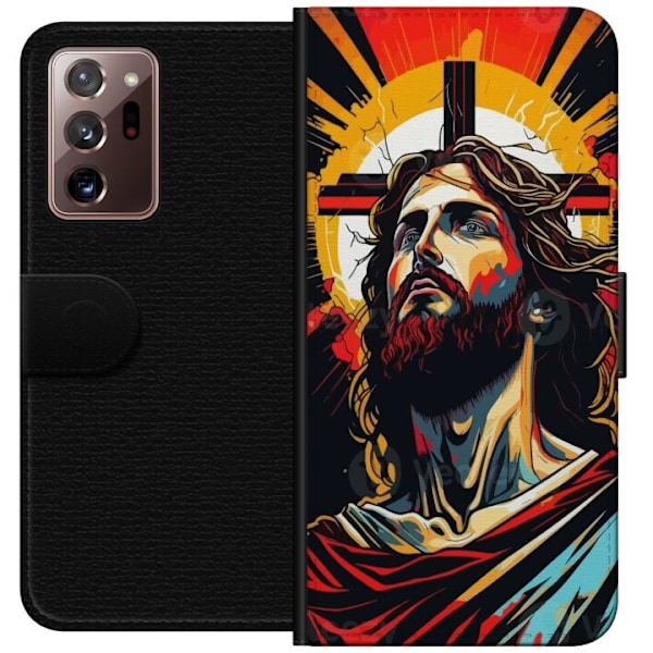 Samsung Galaxy Note20 Ultra Lompakkokotelo Jeesus ja Kortti -
