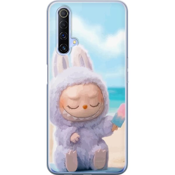 Realme X50 5G Läpinäkyvä kuori Labubu Vaaleanpunainen Tunnelma