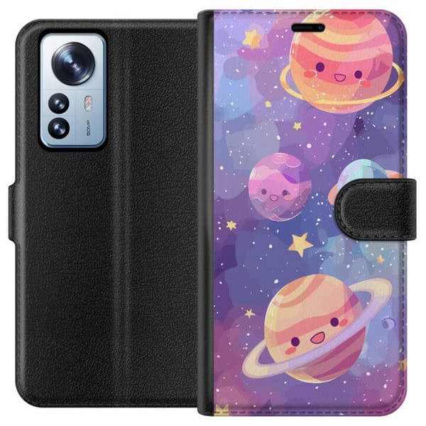 Kompatibelt Plånboksfodral till Xiaomi 12 Pro Rymden Söt