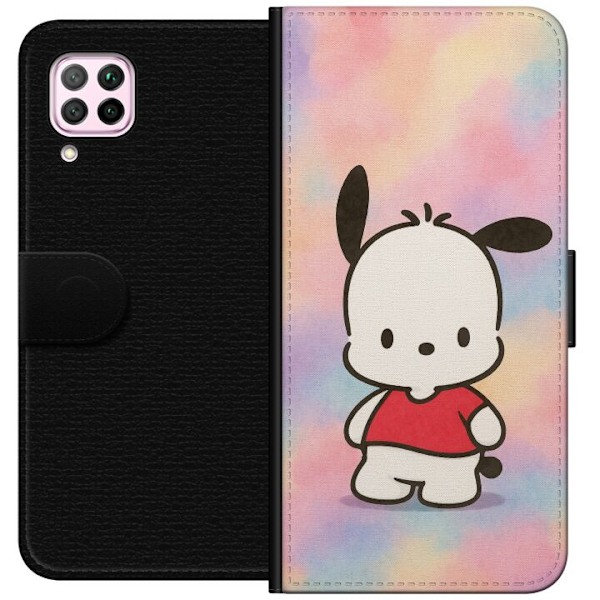 Huawei P40 lite Lompakkokotelo Kawaii Sanrio Pochacco