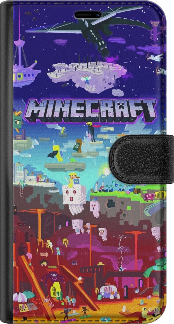 Kompatibel Tegnebogsetui til Apple iPhone 12 Pro Minecraft