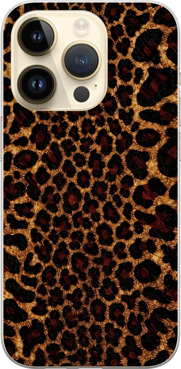 Kompatibelt Mobilskal till Apple iPhone 15 Pro Wild Leopard brun