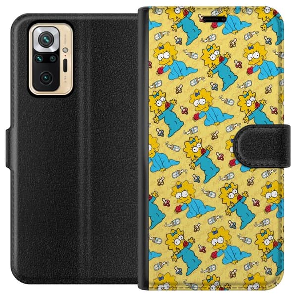 Kompatibel Tegnebogsetui til Xiaomi Redmi Note 10 Pro Mønster med Maggie Simpson, sutter og sutteflasker gul