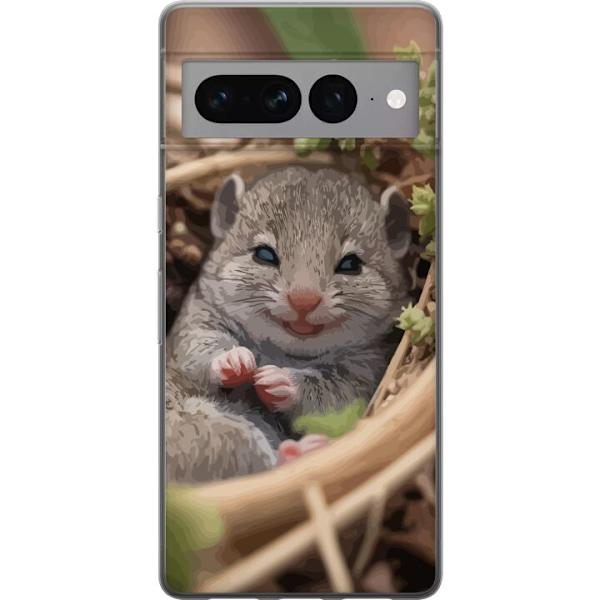 Google Pixel 7 Pro Genomskinligt Skal Råtta Leende Djurmotiv Stadsmotiv Urban Grafisk Design Populärt Roligt Motiv Art Stil