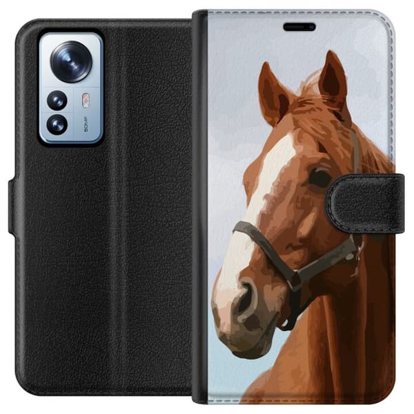 Kompatibelt Plånboksfodral till Xiaomi 12 Pro Häst