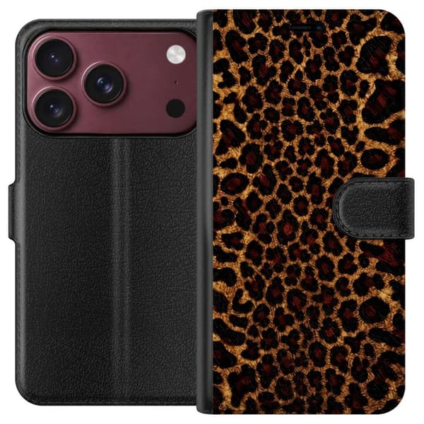 Kompatibelt Lommeboketui til Apple iPhone 18 Pro Max Vill leopard brun