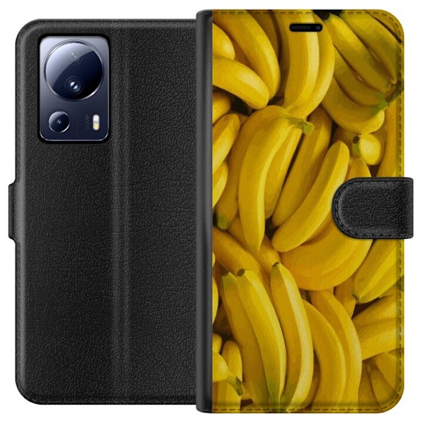 Xiaomi 13 Lite Plånboksfodral Banana Pattern – lekfullt mö
