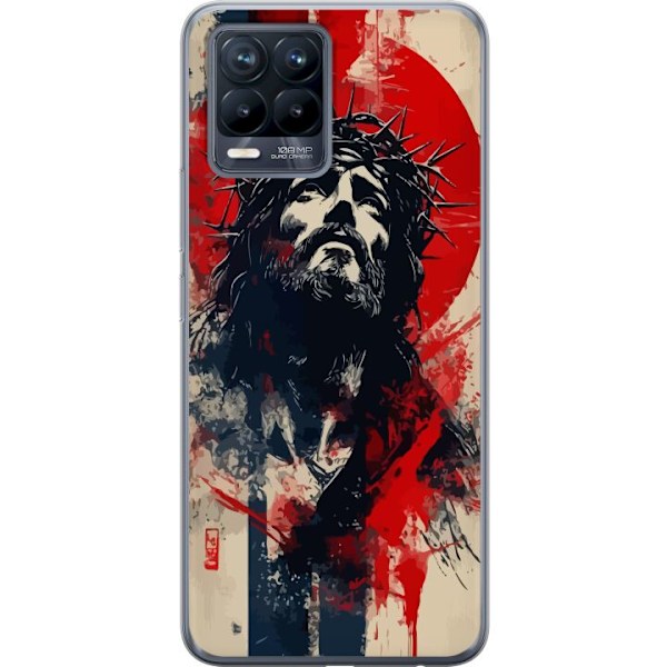 Realme 8 Gjennomsiktig deksel Jesus med kors - kristent motiv