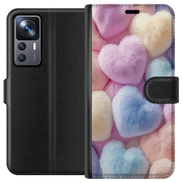 Xiaomi 12T Tegnebogsetui Hjerter Kærlighed Grafisk Design Romantisk Motiv Populær Symbol Grafisk Mønster Dekoration